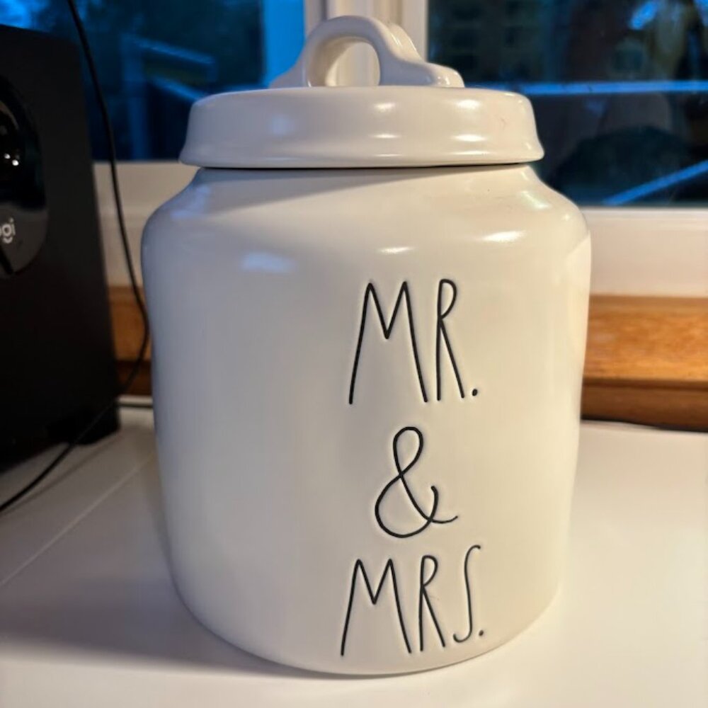 RAE DUNN CANISTER Mr & Mrs Artisan Collection NEW